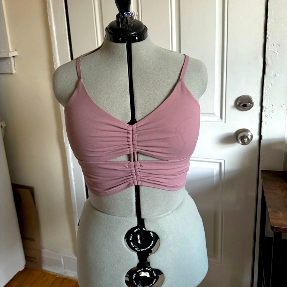 Size L Althea barre/ yoga crop in mauve